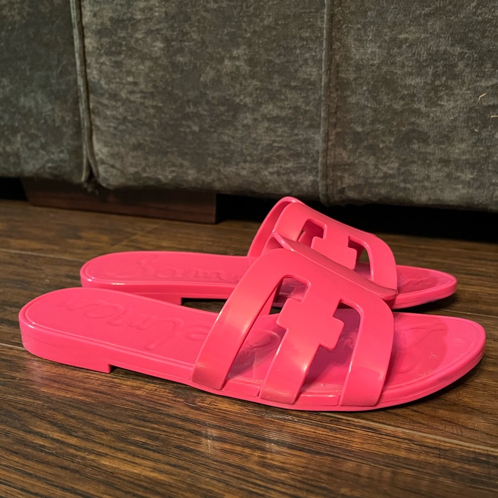 Sam Edelman Bay Jelly Slide Sandal - Flamingo size 8